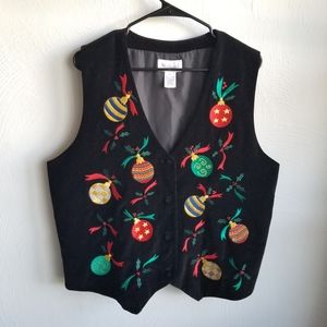 Westbound Embroidered Christmas Ornament Vest